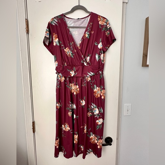 OUGES Women's Summer Short Sleeve Dress XL - Picture 1 of 5